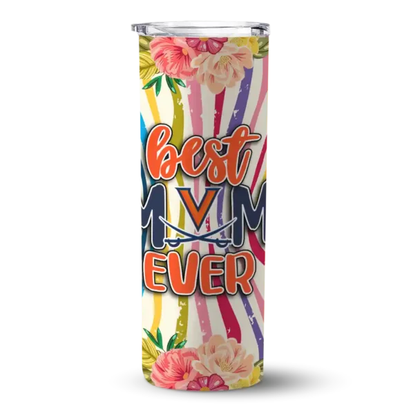 virginia cavaliers flower cluster skinny tumbler best selling