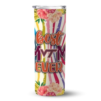 Virginia Tech Hokies Flower Cluster Skinny Tumbler