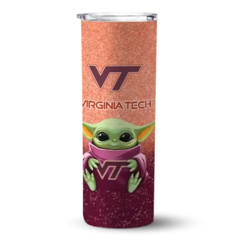 Virginia Tech Hokies Yoda Smile Maroon Skinny Tumbler