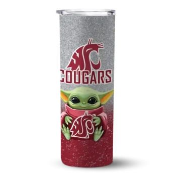 Washington State Cougars Yoda Smile Crimson Skinny Tumbler