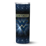 west-virginia-mountaineers-radiant-glitter-blue-skinny-tumbler-best-selling-1.webp