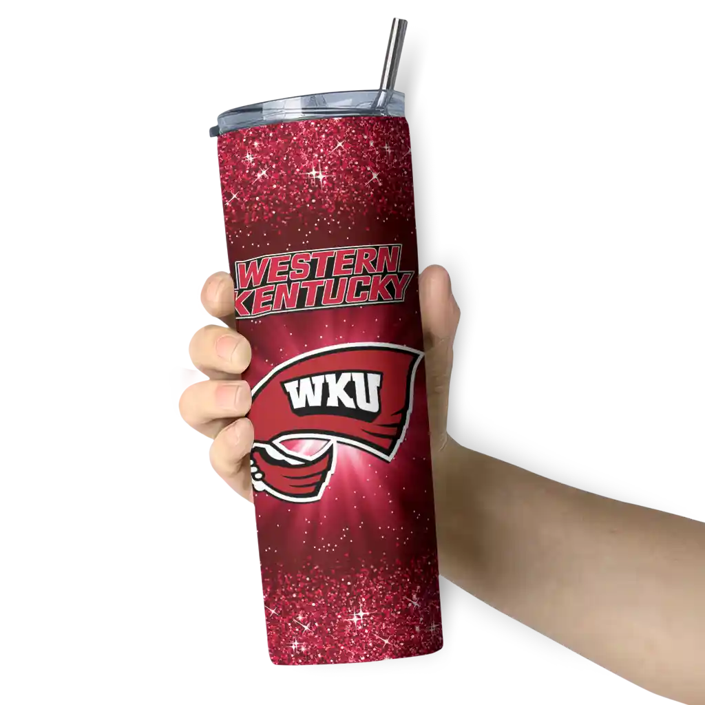 western-kentucky-hilltoppers-radiant-glitter-red-skinny-tumbler-premium-grade.webp