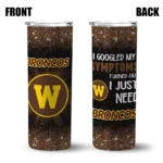 western-michigan-broncos-radiant-glitter-brown-skinny-tumbler-best-selling-1.webp