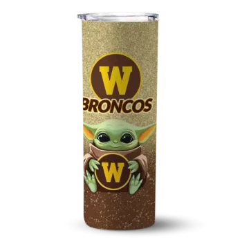 Western Michigan Broncos Yoda Smile Brown Skinny Tumbler