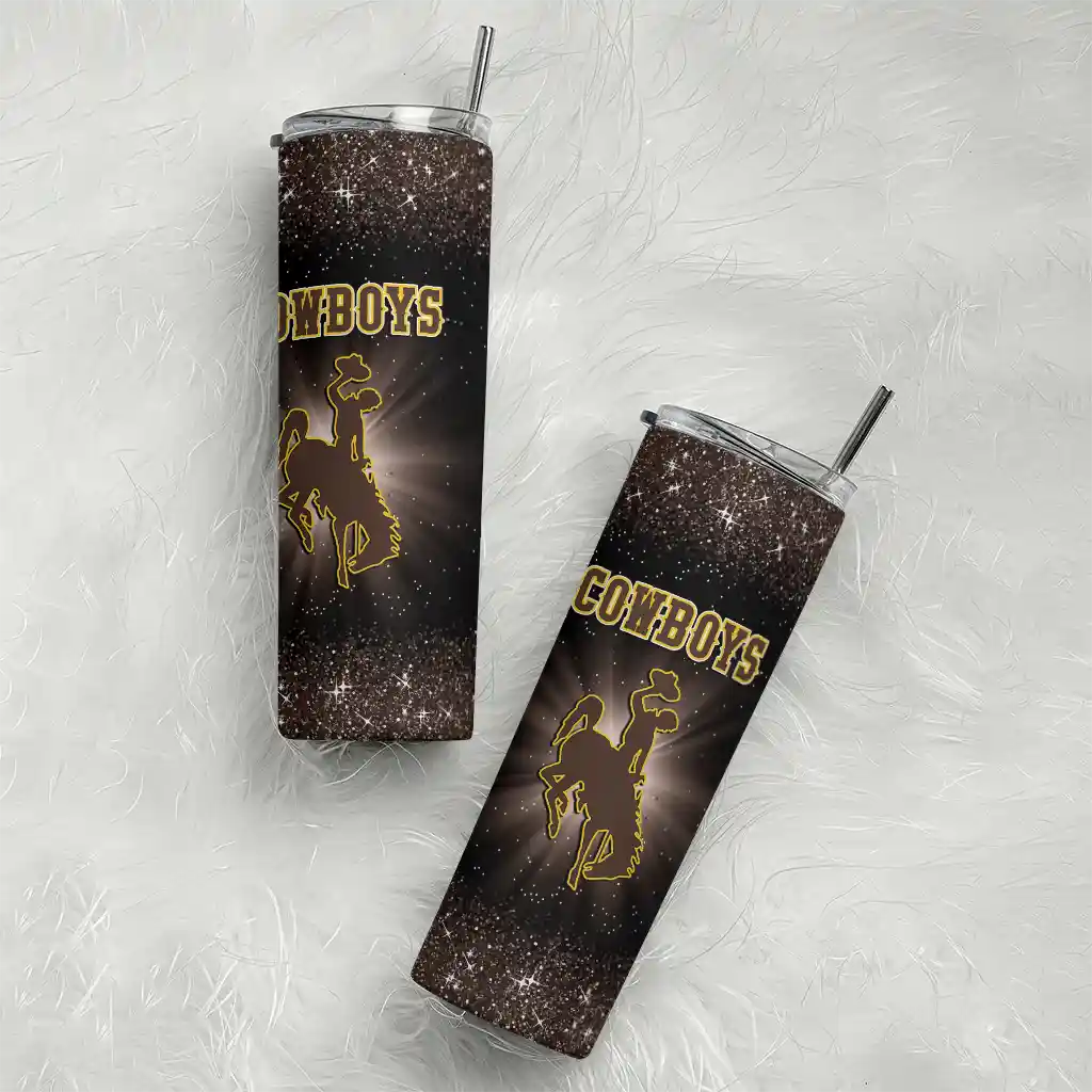 wyoming-cowboys-radiant-glitter-brown-skinny-tumbler-top-rated.webp