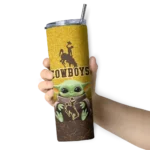 wyoming-cowboys-yoda-smile-brown-skinny-tumbler-best-selling-1.webp