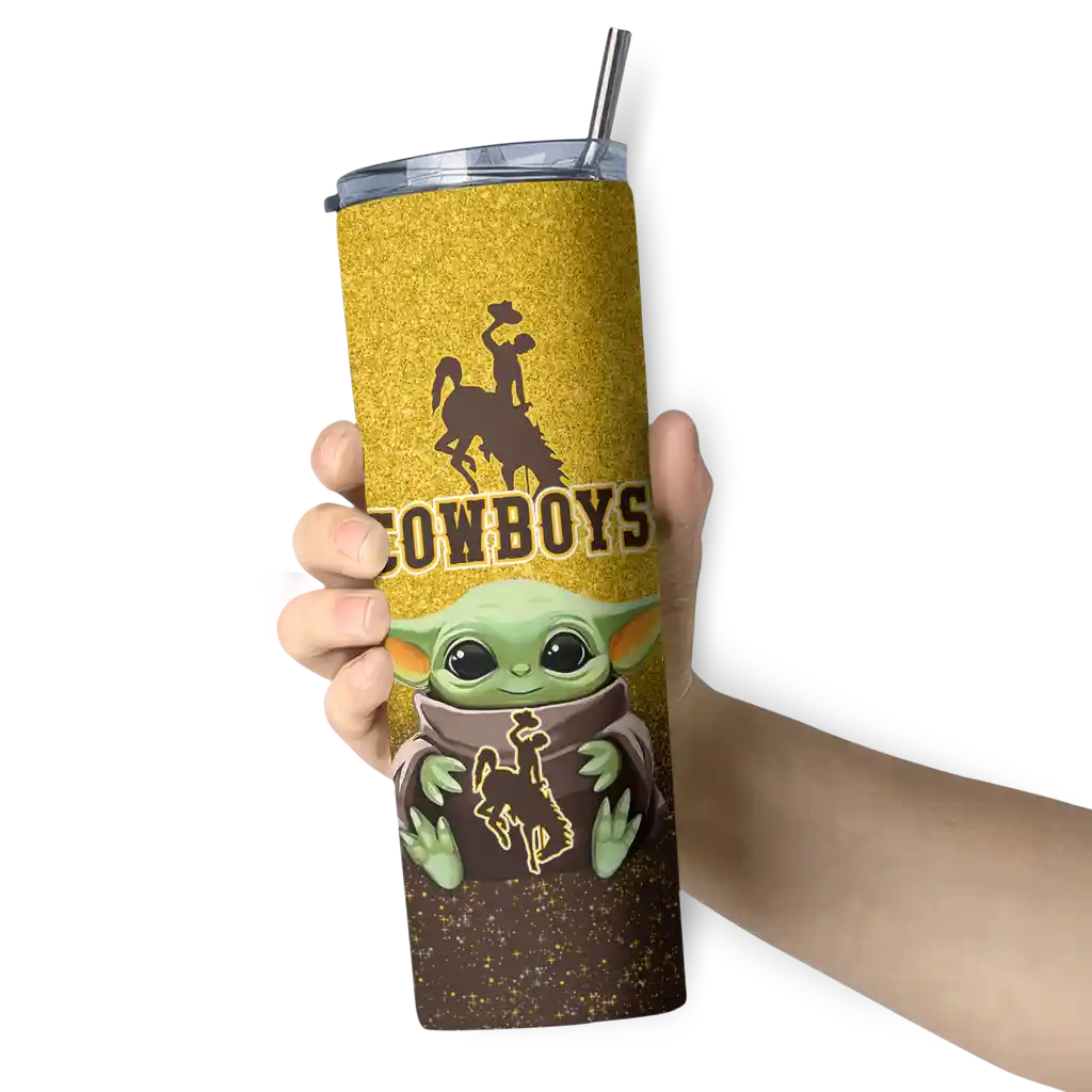 wyoming-cowboys-yoda-smile-brown-skinny-tumbler-premium-grade.webp