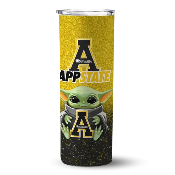 appalachian state mountaineers yoda smile black skinny tumbler best selling 1 1 1 48.webp