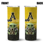 appalachian state mountaineers yoda smile black skinny tumbler best selling 1 1 1 46.webp
