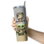 army black knights yoda smile gold skinny tumbler best selling 2.webp