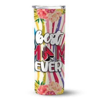 ball state cardinals flower cluster skinny tumbler best selling 1 6.webp