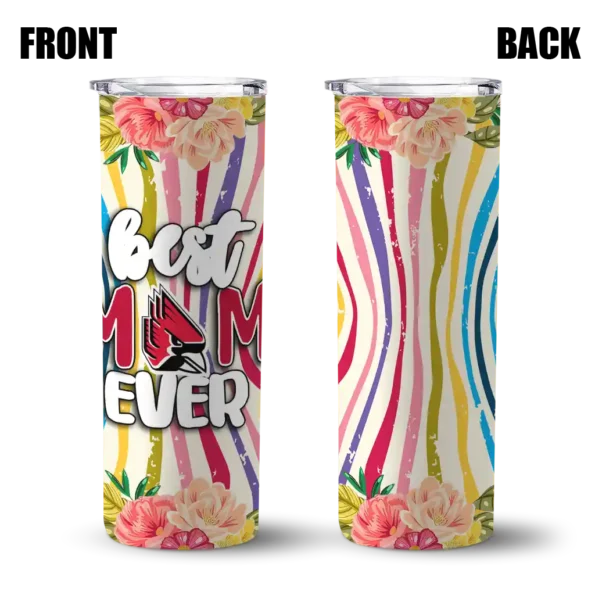 ball state cardinals flower cluster skinny tumbler fashion forward 1 3.webp