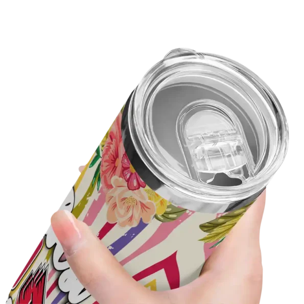 ball state cardinals flower cluster skinny tumbler high quality 1 3.webp