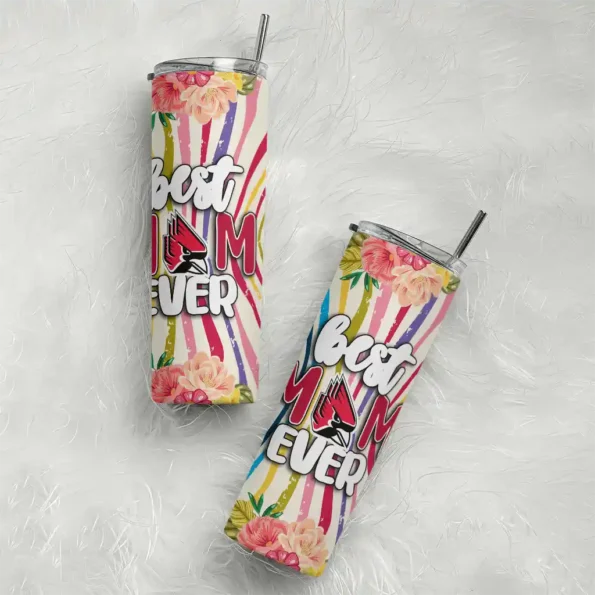 ball state cardinals flower cluster skinny tumbler top rated 1 6.webp