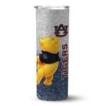 custom auburn tigers winnie the pooh navy blue gray skinny tumbler best selling 1.webp