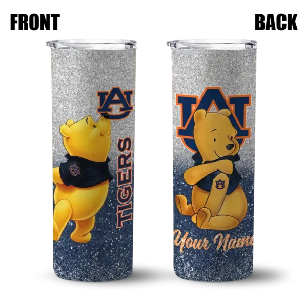 custom auburn tigers winnie the pooh navy blue gray skinny tumbler fashion forward 1.webp