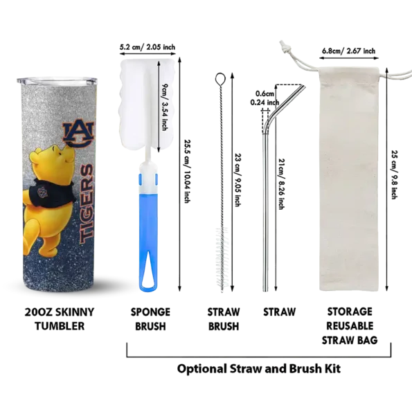 custom auburn tigers winnie the pooh navy blue gray skinny tumbler new arrival 1.webp