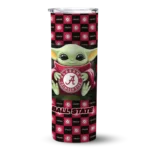 custom ball state cardinals yoda cozy red black skinny tumbler best selling 1.webp