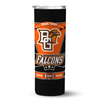 custom bowling green falcons helmet belt orange black skinny tumbler best selling 1 1.webp
