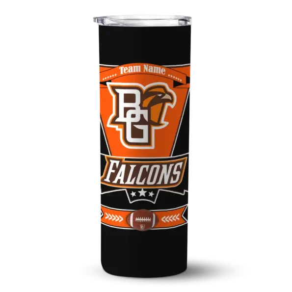 custom bowling green falcons helmet belt orange black skinny tumbler best selling 1 1.webp