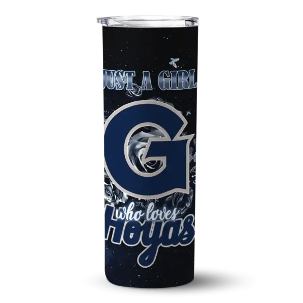 custom georgetown hoyas rose romance blue black skinny tumbler best selling 1.webp