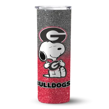 custom georgia bulldogs snoopy attitude red skinny tumbler best selling 1.webp