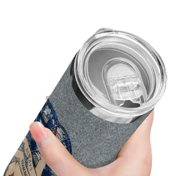 custom georgia southern eagles sparkle lips blue skinny tumbler high quality 1.webp