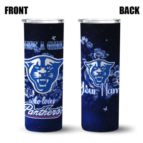 custom georgia state panthers rose romance blue black skinny tumbler fashion forward 1.webp
