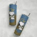 custom georgia tech yellow jackets snoopy attitude gold skinny tumbler best selling 1 1 6.webp