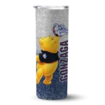 custom gonzaga bulldogs winnie the pooh blue gray skinny tumbler best selling 1.webp