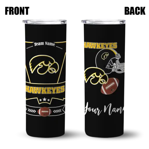 custom iowa hawkeyes helmet belt black skinny tumbler fashion forward 1.webp