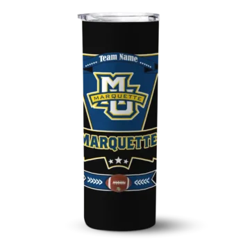 custom marquette golden eagles helmet belt blue black skinny tumbler best selling 1.webp