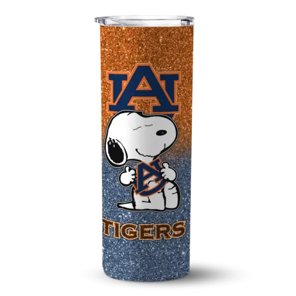 customized auburn tigers snoopy attitude navy blue skinny tumbler best selling 1.webp