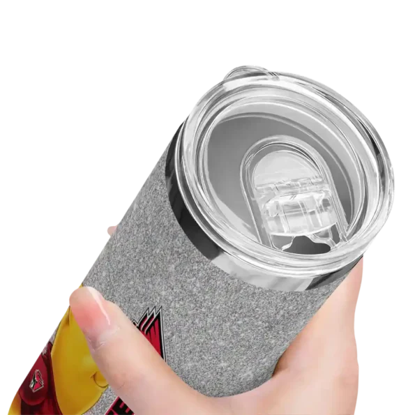 customized ball state cardinals winnie the pooh red gray skinny tumbler high quality 1.webp