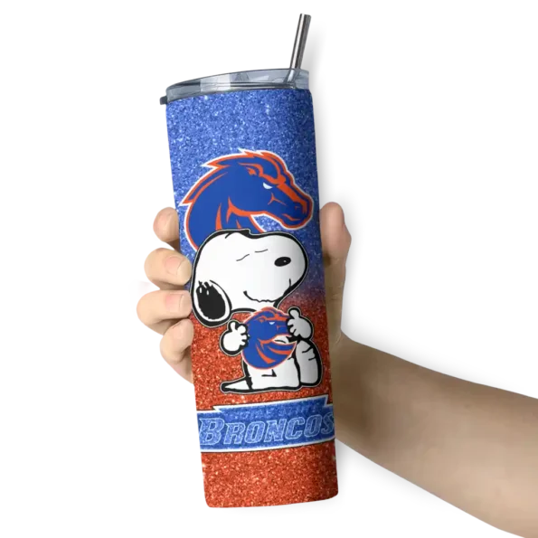 customized boise state broncos snoopy attitude orange skinny tumbler premium grade 3.webp