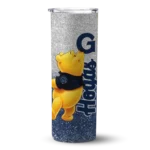 customized georgetown hoyas winnie the pooh blue gray skinny tumbler best selling 1.webp