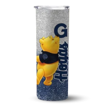customized georgetown hoyas winnie the pooh blue gray skinny tumbler best selling 1.webp