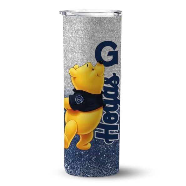 customized georgetown hoyas winnie the pooh blue gray skinny tumbler best selling 1.webp