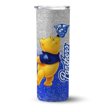 customized georgia state panthers winnie the pooh blue gray skinny tumbler best selling 1.webp