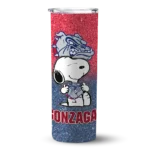 customized gonzaga bulldogs snoopy attitude blue skinny tumbler best selling 1.webp