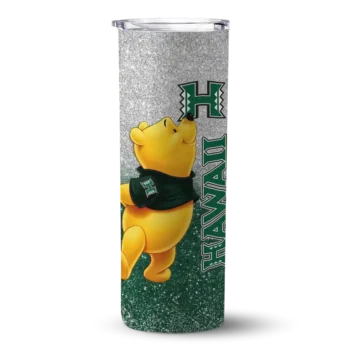 customized hawaii rainbow warriors winnie the pooh green gray skinny tumbler best selling 1.webp
