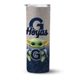 georgetown hoyas yoda smile blue skinny tumbler best selling 1.webp