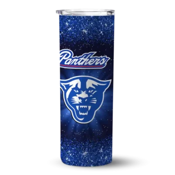 georgia state panthers radiant glitter blue skinny tumbler best selling 1 6.webp