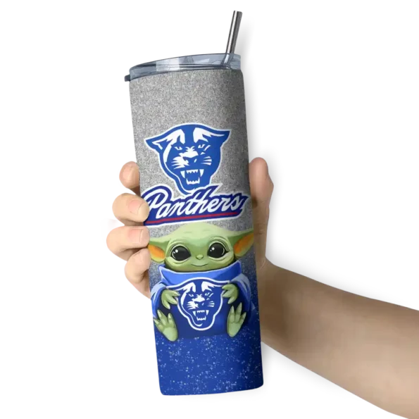 georgia state panthers yoda smile blue skinny tumbler premium grade 1.webp