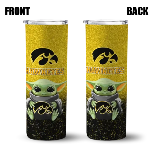 iowa hawkeyes yoda smile black skinny tumbler fashion forward 1 1.webp