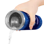 kansas jayhawks radiant glitter blue skinny tumbler best selling 1.webp