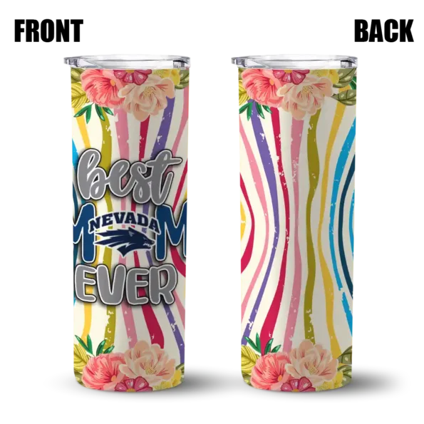 nevada wolf pack flower cluster skinny tumbler fashion forward 1.webp