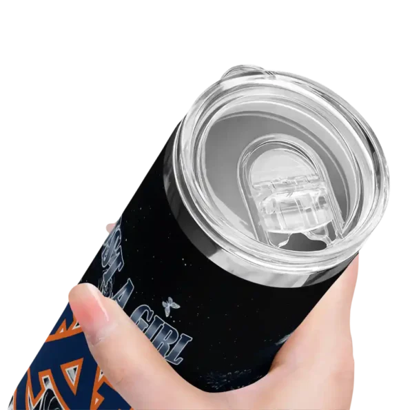 personalized auburn tigers rose romance navy blue black skinny tumbler high quality 1 3.webp