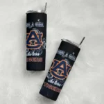 personalized auburn tigers rose romance navy blue black skinny tumbler best selling 1 8.webp
