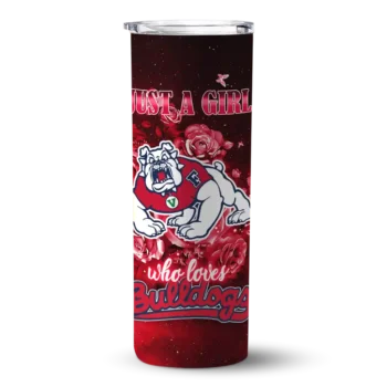 personalized fresno state bulldogs rose romance red black skinny tumbler best selling 1.webp